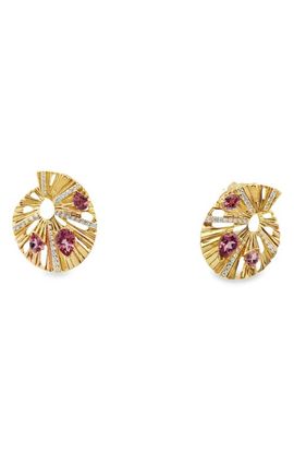Hueb Hueb Bahia 18k Gold Diamond & Stone Stud Earrings