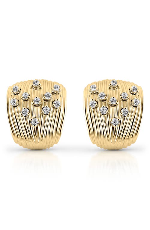 Hueb Hueb Bahia 18k Gold Diamond Hoop Earrings