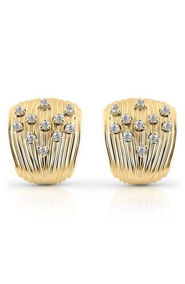 Hueb Hueb Bahia 18k Gold Diamond Hoop Earrings