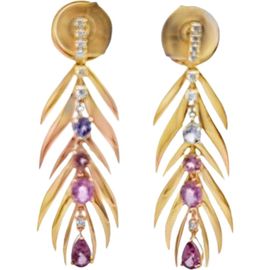 Hueb Hueb Bahia 18k Gold Gemstone Drop Earrings