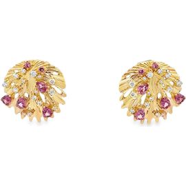 Hueb Hueb Bahia 18K Gold Pink Garnet & Diamond Earrings