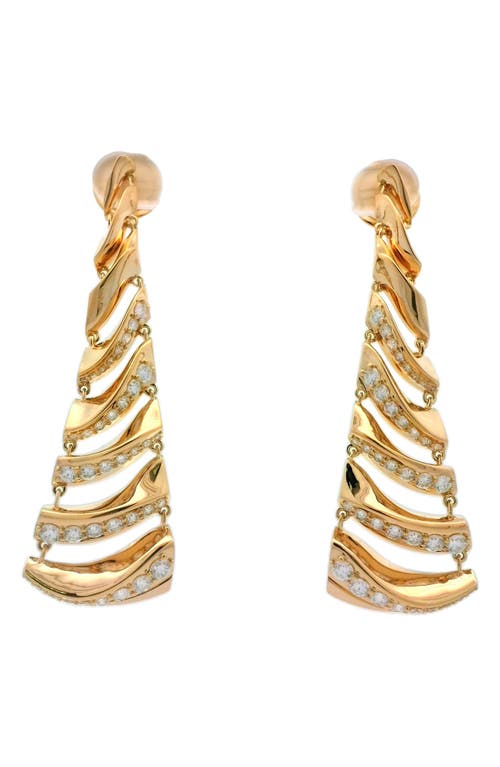 Hueb Hueb Dunas 18K Gold & Diamond Spiral Drop Earrings