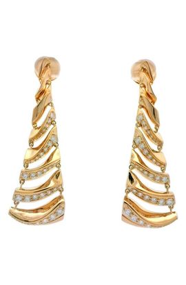 Hueb Hueb Dunas 18K Gold & Diamond Spiral Drop Earrings