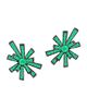 Hueb Women's 18K White Gold & Emerald Starburst Stud Earrings - 1