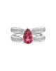 Hueb Women's 18K White Gold, Pink Tourmaline & 0.38 TCW Diamond Ring - 1