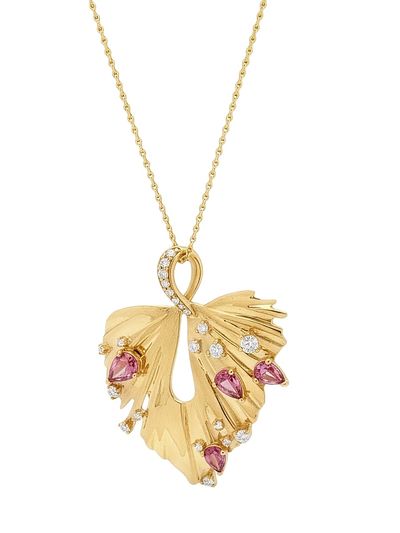 Hueb Women's Bahia 18K Yellow Gold, Pink Garnet & 0.38 TCW Diamond Pendant Necklace