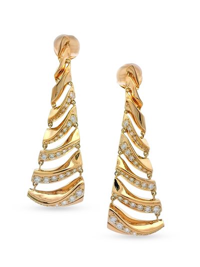 Hueb Women's Dunas 18K Yellow Gold & 2.64 TCW Diamond Spiral Drop Earrings