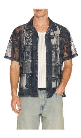 HUF HUF Global Currency Lace Shirt