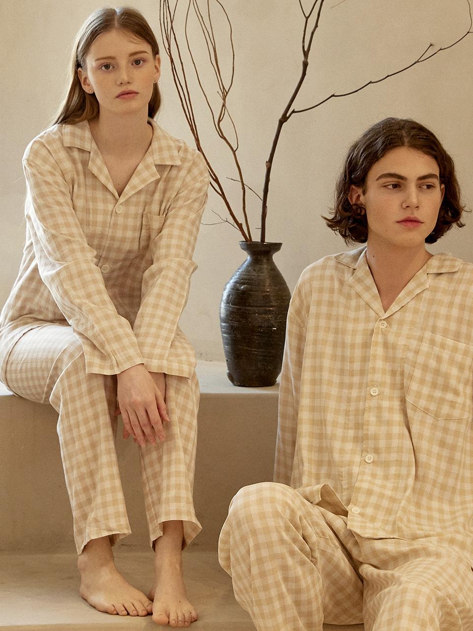 HUGDAY Couple Joy-Lou Cotton Pajama Set