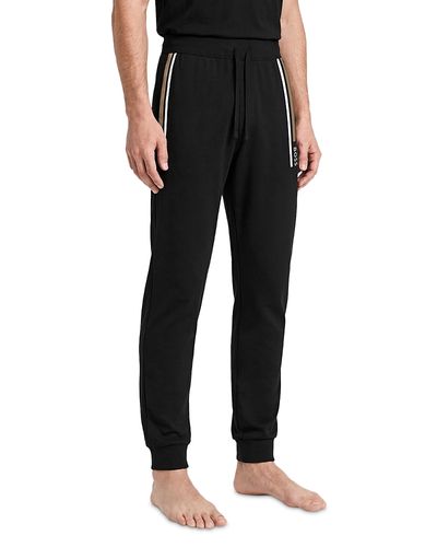 Hugo Boss Hugo Boss Authentic Cotton Blend Drawstring Stripe Logo Pants