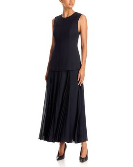Hugo Boss Hugo Boss Detulip Mixed Media Maxi Dress