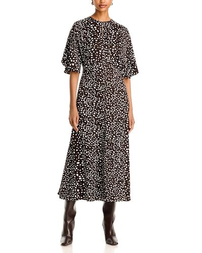 Hugo Boss Hugo Boss Donazati Flutter Sleeve Midi Dress