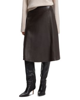 Hugo Boss Hugo Boss Sekana A Line Leather Skirt