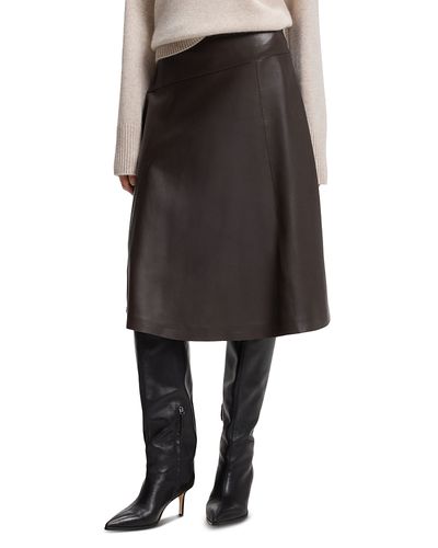 Hugo Boss Hugo Boss Sekana A Line Leather Skirt