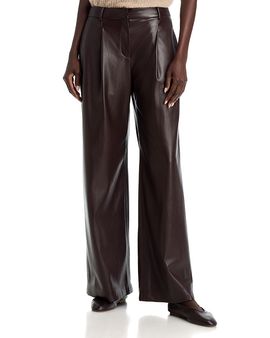 Hugo Boss Hugo Boss Tiana Faux Leather Wide Fit Trousers