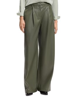 Hugo Boss Hugo Boss Tiana Faux Leather Wide Leg Pants