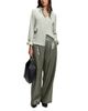 Hugo Boss Hugo Boss Tiana Faux Leather Wide Leg Pants - 2