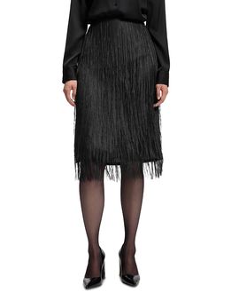 Hugo Boss Hugo Boss Vafray Fringe Skirt