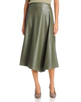 Hugo Boss Hugo Boss Ventara1 Faux Leather Midi Skirt