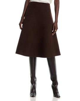 Hugo Boss Hugo Boss Vukina Wool and Lyocell A Line Skirt