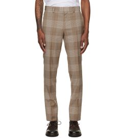 Hugo Hugo Beige Extra-Slim-Fit Virgin Wool Trousers