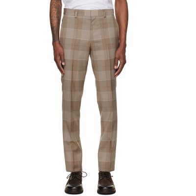 Hugo Hugo Beige Extra-Slim-Fit Virgin Wool Trousers