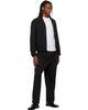Hugo Hugo Black Adjustable Waistband Wool Formal Trousers - 4