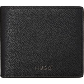 Hugo Hugo Black Grained-Leather Logo Trim Wallet