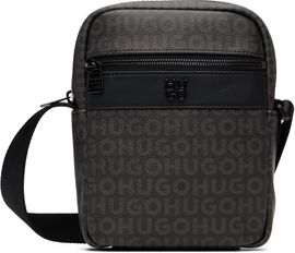 Hugo Hugo Black Grained Faux-Leather Bag