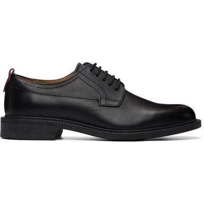Hugo Hugo Black Grained Leather Derbys