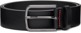 Hugo Hugo Black Italian-Made Grained Leather Belt