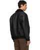 Hugo Hugo Black Leather Aviator Jacket - 3
