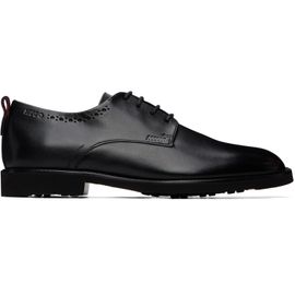 Hugo Hugo Black Leather Brogue Details Derbys