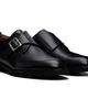 Hugo Hugo Black Leather Brogue Details Monkstraps - 4