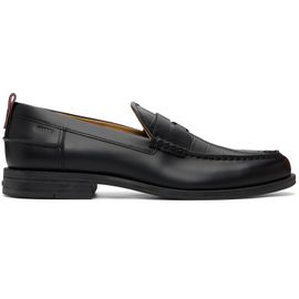 Hugo Hugo Black Leather Crocodile Vamp Loafers