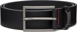 Hugo Hugo Black Logo-Keeper Buffalo Leather Belt