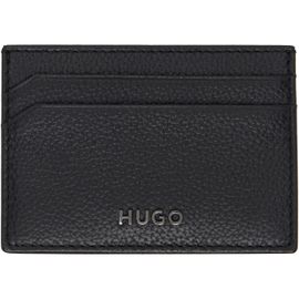 Hugo Hugo Black Logo Detail Grained-Leather Card Holder