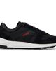 Hugo Hugo Black Logo Detail Suede-Trim Sneakers - 1