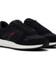 Hugo Hugo Black Logo Detail Suede-Trim Sneakers - 4