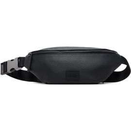 Hugo Hugo Black Logo Patch Grained Belt Bag