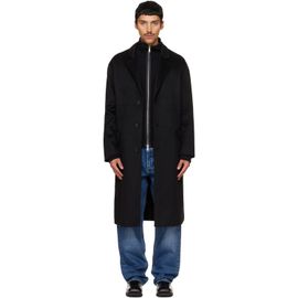 Hugo Hugo Black Melton Long Coat