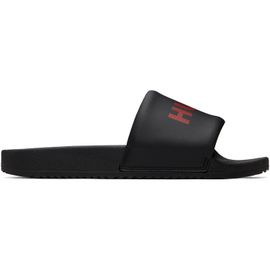 Hugo Hugo Black Padded Strap & Contrast Logo Slide Sandals