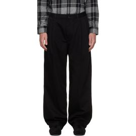 Hugo Hugo Black Relaxed-Fit Tailoring-Inspired Details Jeans