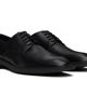 Hugo Hugo Black Smooth Leather Embossed Logo Derbys - 4