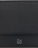Hugo Hugo Black Stacked-Logo Trifold Leather Wallet - 1