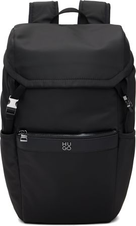Hugo Hugo Black Twill Backpack