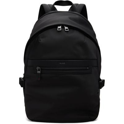 Hugo Hugo Black Twill Logo Lettering Backpack