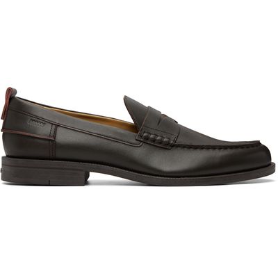 Hugo Hugo Brown Leather Penny Trim Loafers