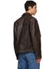 Hugo Hugo Brown Regular-Fit Leather Jacket - 3