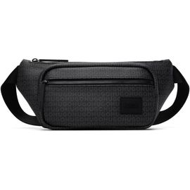 Hugo Hugo Gray Grained Faux-Leather Belt Bag